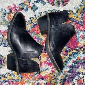Fly London Cled Black Leather Booties 39